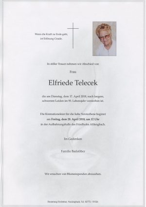 Portrait von Altlengbach  Frau Elfriede TELECEK