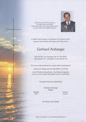 Portrait von Asperhofen Herr Gerhard Arzberger