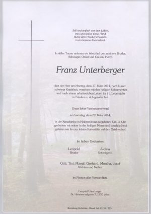 Portrait von Heiligenkreuz / Grub Herr Franz Unterberger