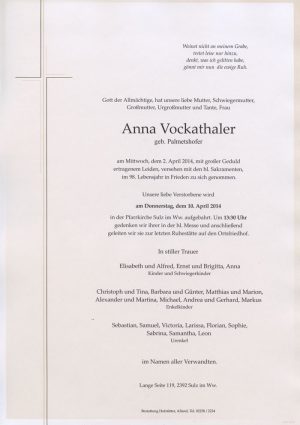 Portrait von Sulz im Wienerwald Frau Anna Vockathaler