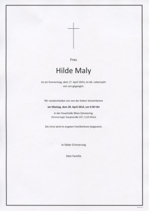 Portrait von Wien / Innermanzing Frau Hilde Maly