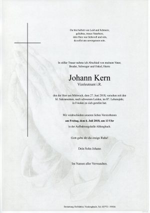 Portrait von Altlengbach Herr Johann Kern