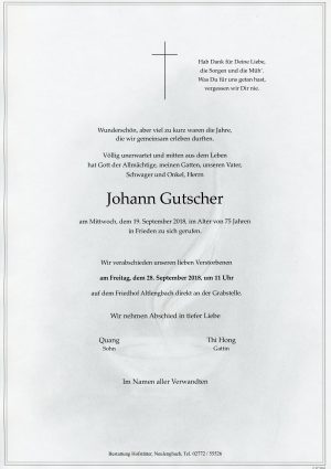 Portrait von Altlengbach Herr Johann Gutscher