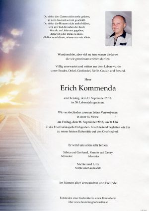 Portrait von Eichgraben Herr Erich Kommenda