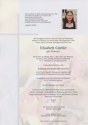 Portrait von Neulengbach – Frau Elisabeth Gürtler