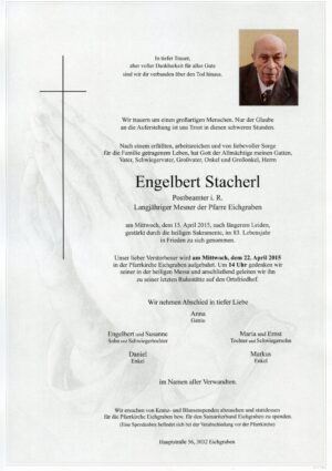 Portrait von Eichgraben – Herr Engelbert Stacherl