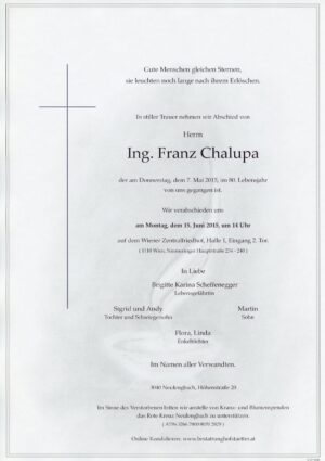 Portrait von Neulengbach – Herr Ing. Franz Chalupa
