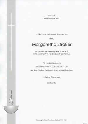 Portrait von Pressbaum – Frau Margaretha Straßer