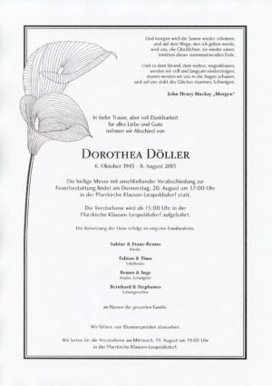 Portrait von KlausenLeopoldsdorf – Frau Dorothea Döller