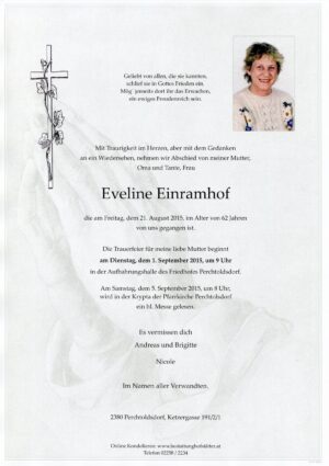 Portrait von Perchtoldsdorf – Frau Eveline Einramhof