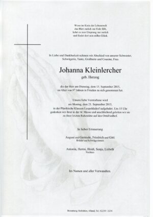 Portrait von KlausenLeopoldsdorf – Frau Johanna Kleinlercher