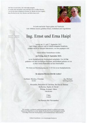 Portrait von Neulengbach – Herr und Frau Ing. Ernst und Erna Haipl