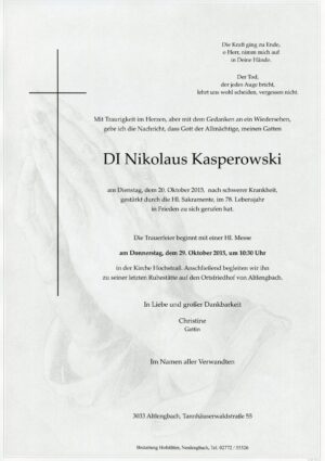 Portrait von Altlengbach – Herr DI Nikolaus Kasperowski