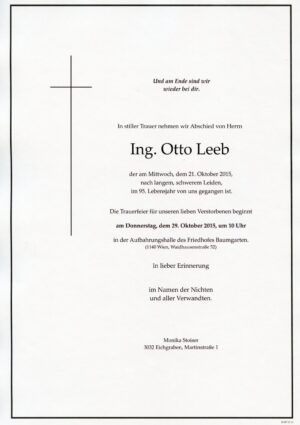 Portrait von Eichgraben / Wien – Herr Ing. Otto Leeb