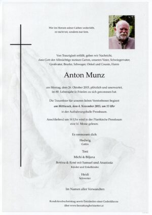 Portrait von Pressbaum – Herr Anton Munz