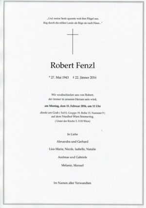 Portrait von Eichgraben-Wien Simmering – Herr Robert Fenzel