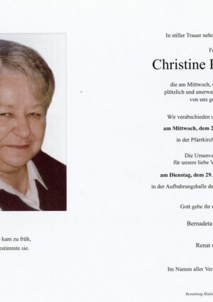 Portrait von Brand-Laaben – Frau Christine Rossbacher