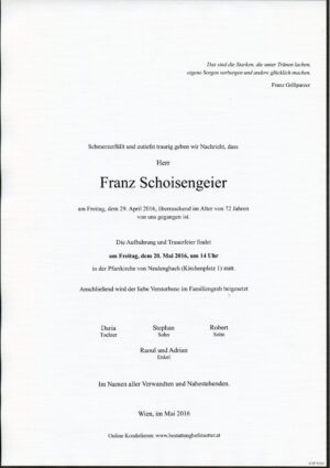 Portrait von Neulengbach – Herr Franz Schoisengeier