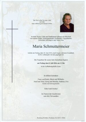 Portrait von Geras – Frau Maria Schmuttermeier