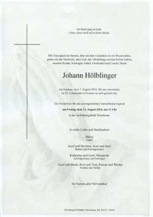 Portrait von Pressbaum – Herr Johann HÃ¶lblinger
