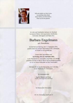 Portrait von St. Christophen – Frau Barbara Engelmann