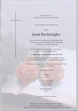 Portrait von Altlengbach / Hochstraß – Herr Josef Bachtrögler