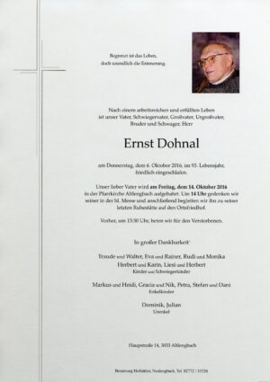 Portrait von Altlengbach – Herr Ernst Dohnal
