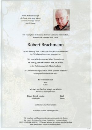 Portrait von Maria Anzbach – Herr Robert Brachmann