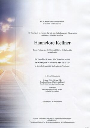 Portrait von Pressbaum – Frau Hannelore Kellner