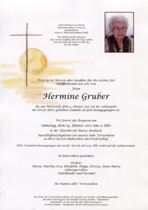 Portrait von Maria Anzbach – Frau Hermine Gruber