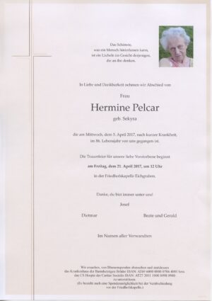 Portrait von Eichgraben – Frau Hermine Pelcar