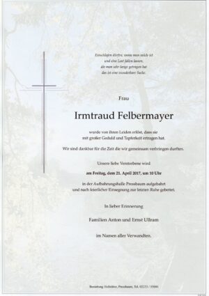 Portrait von Pressbaum – Frau Irmtraud Felbermayer
