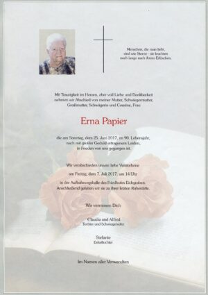 Portrait von Eichgraben – Frau Erna Papier