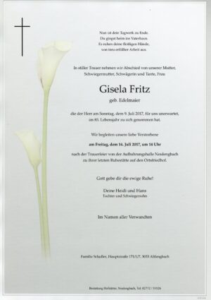 Portrait von Neulengbach – Frau Gisela Fritz
