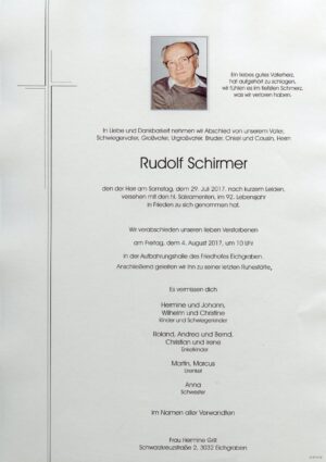 Portrait von Eichgraben – Herr Rudolf Schirmer