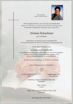 Portrait von Neustift-Innermanzing – Frau Aloisia Schachner