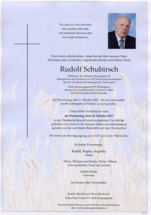 Portrait von Brand-Laaben – Herr Rudolf Schubirsch