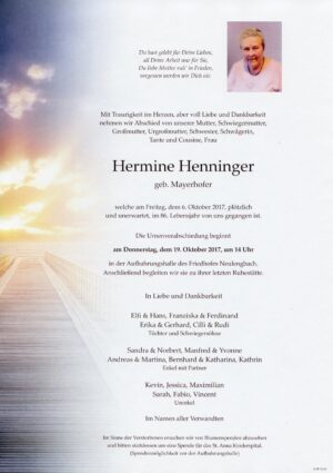 Portrait von Neulengbach – Frau Hermine Henninger