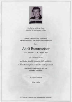 Portrait von Neulengbach – Herr Adolf Braunsteiner