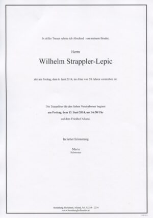 Portrait von Alland – Herr Wilhelm Strappler-Lepic