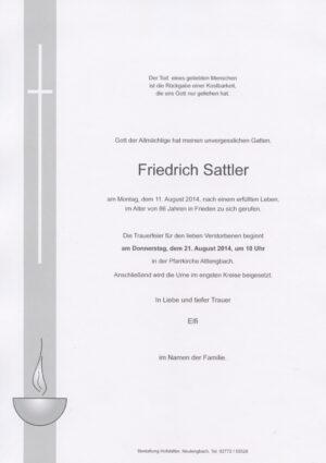 Portrait von Altlengbach – Herr Friedrich Sattler