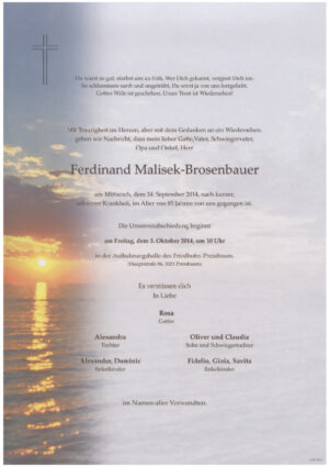 Portrait von Pressbaum – Herr Ferdinand Malisek-Brosenbauer