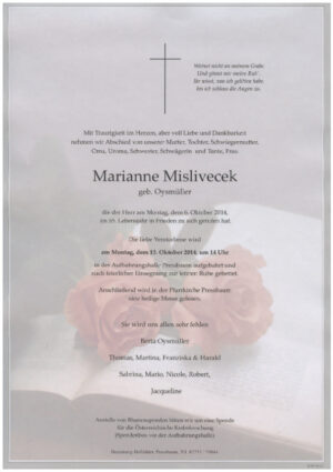 Portrait von Pressbaum – Frau Marianne Mislivecek