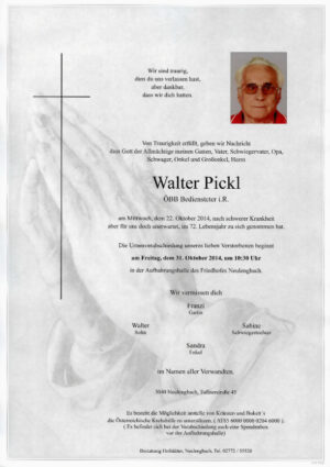 Portrait von Neulengbach – Herr Walter Pickl