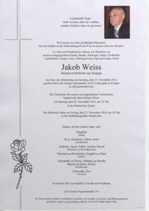 Portrait von Alland – Herr Jakob Weiss