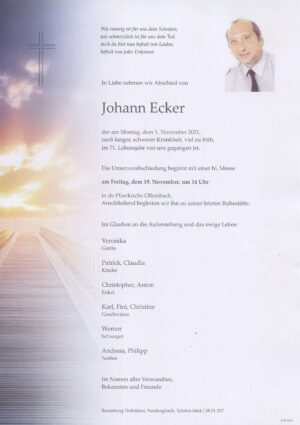 Portrait von Ollersbach – Herr Johann Ecker