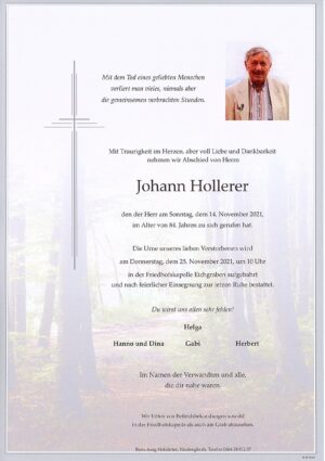 Portrait von Eichgraben – Herr Johann Hollerer