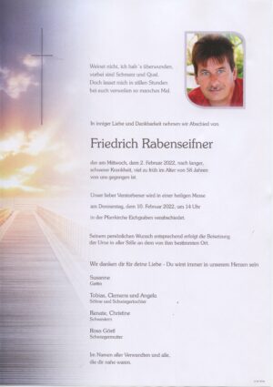 Portrait von Eichgraben- Herr Friedrich Rabenseifner