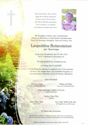 Portrait von Altlengbach – Frau Leopoldine Rottensteiner