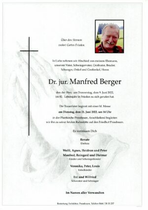 Portrait von Pressbaum – Herr  Dr. jur. Manfred Berger